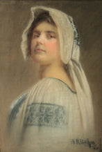 Charger l'image dans la galerie, Dessin au Pastel - Portrait de Dame (daté 1891)