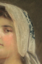 Charger l'image dans la galerie, Dessin au Pastel - Portrait de Dame (daté 1891)