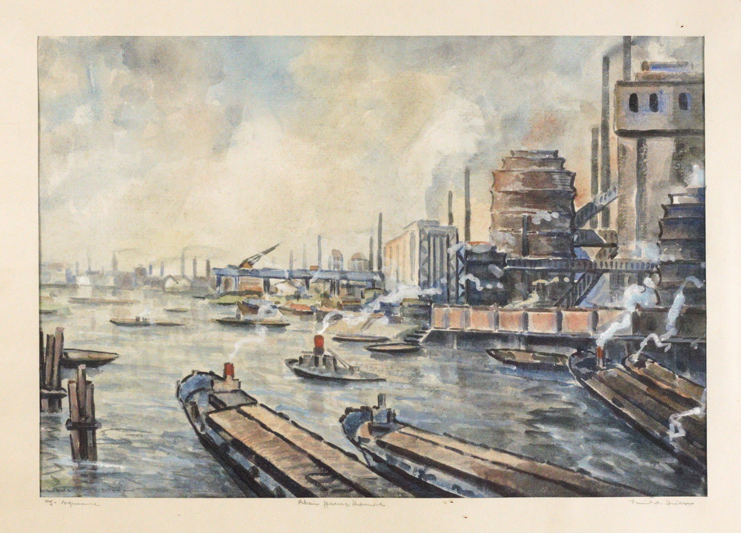 Aquarell - Rhein-Herne-Kanal