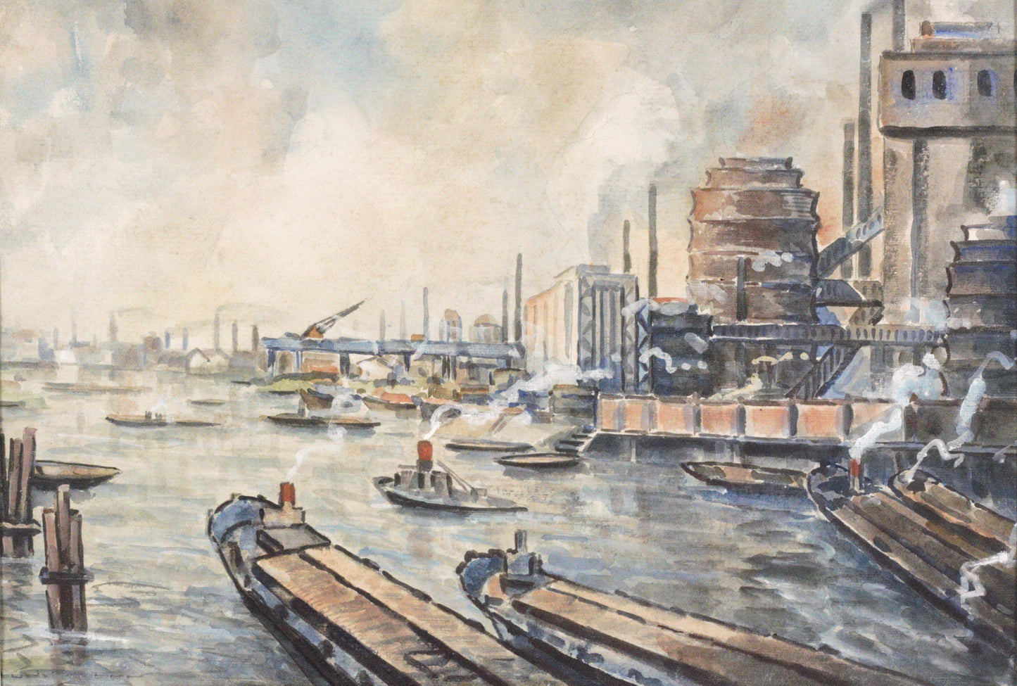 Aquarell - Rhein-Herne-Kanal