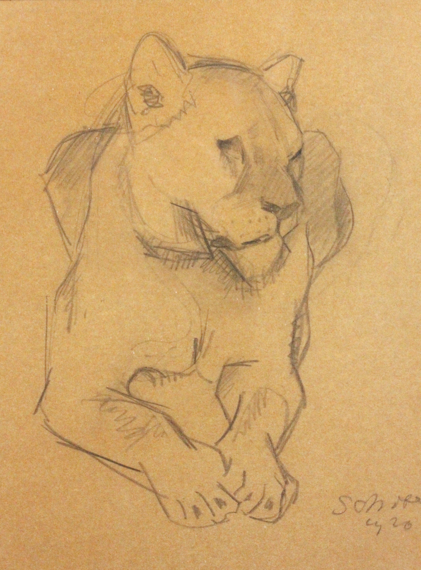 Bleistiftzeichnung - Peter Jakob Schober (1897-1983)