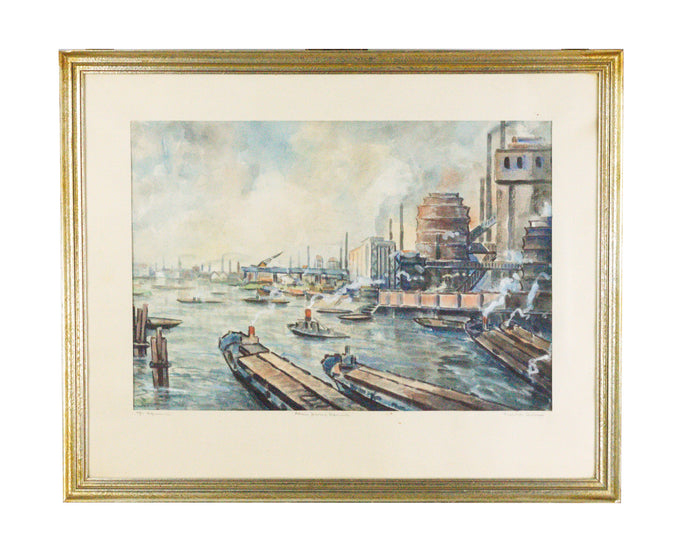 Aquarell - Industrielandschaft Ruhrgebiet