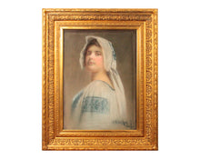 Charger l&#39;image dans la galerie, Dessin au Pastel - Portrait de Dame (daté 1891)
