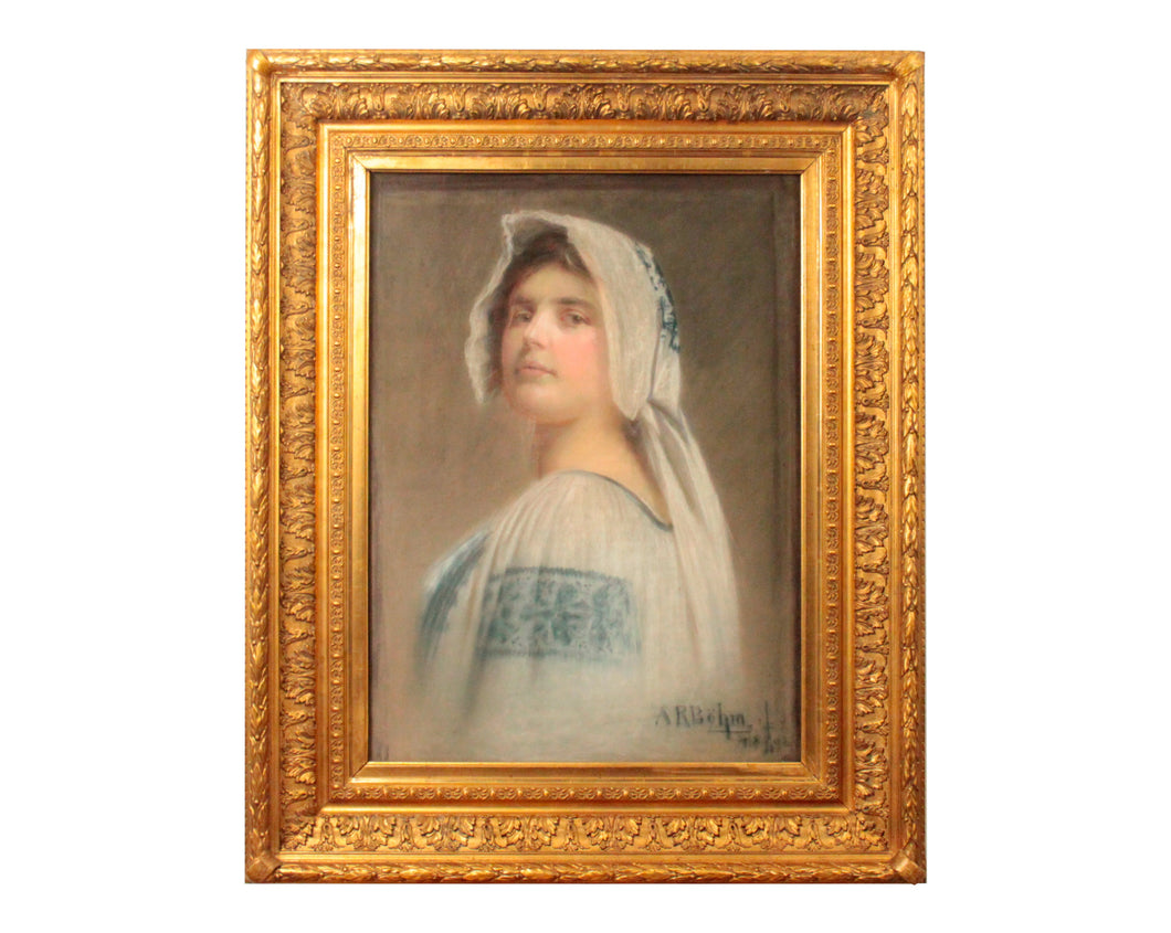 Dessin au Pastel - Portrait de Dame (daté 1891)