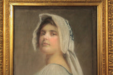 Charger l&#39;image dans la galerie, Dessin au Pastel - Portrait de Dame (daté 1891)
