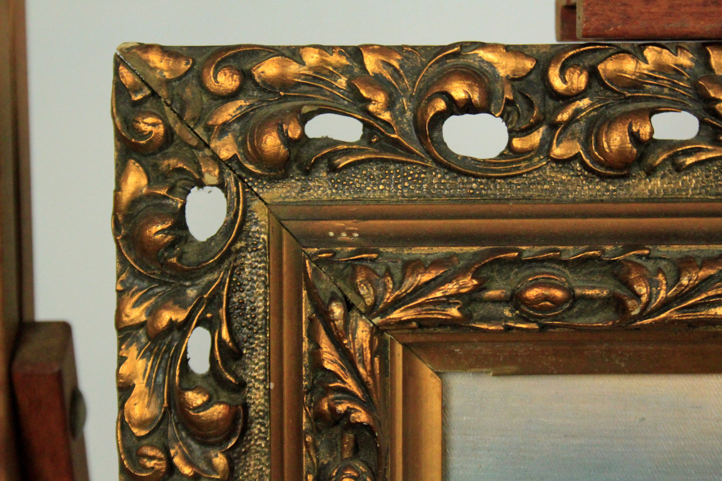 Ölgemälde - Sphinx mit Pyramiden