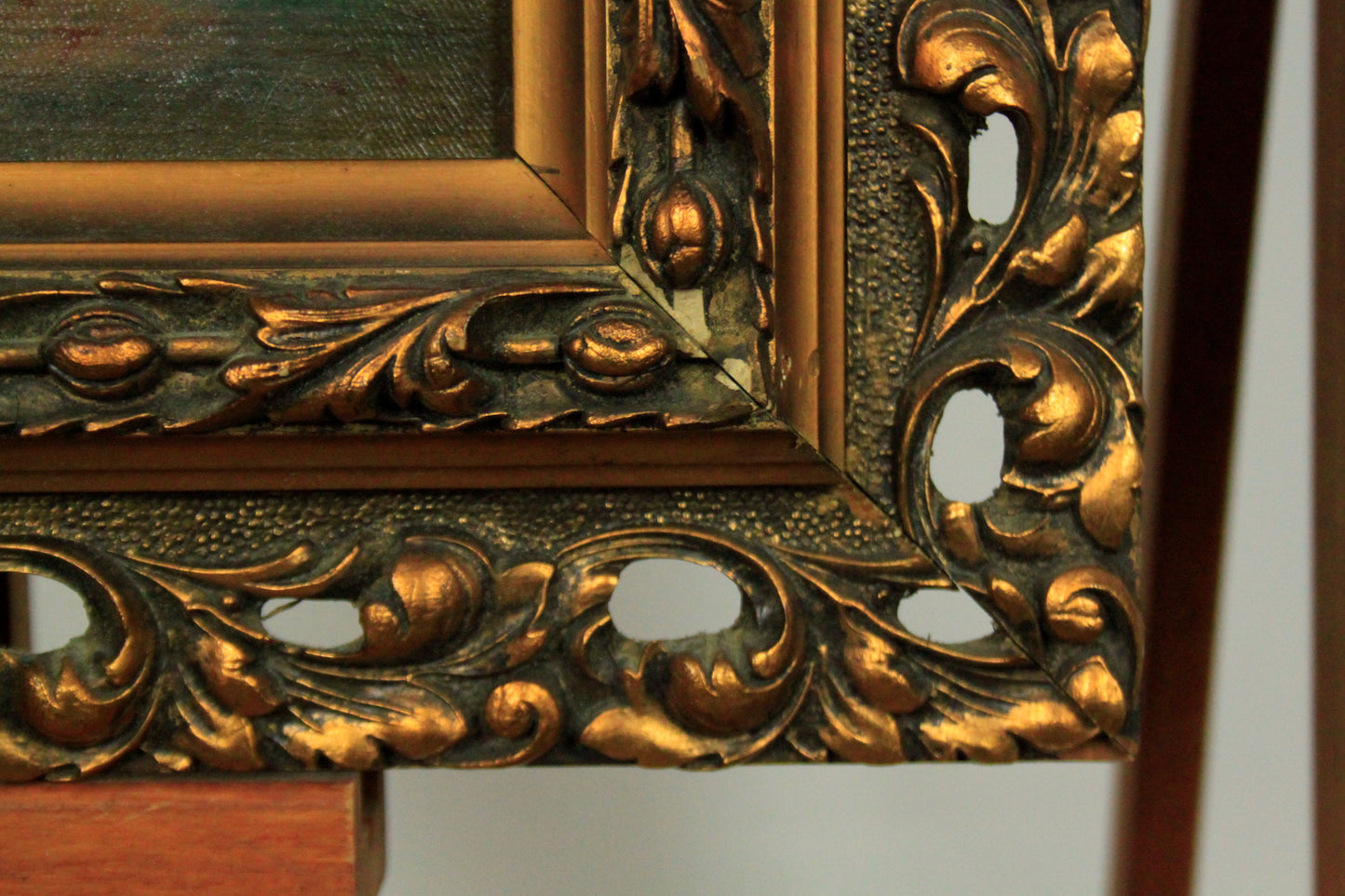 Ölgemälde - Sphinx mit Pyramiden