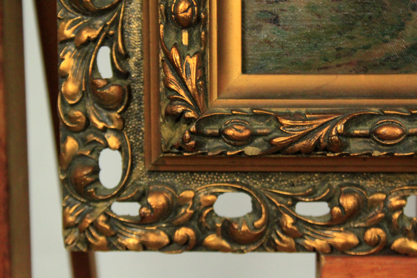 Ölgemälde - Sphinx mit Pyramiden