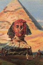 Charger l&#39;image dans la galerie, Peinture à l&#39;huile - Sphinx avec Pyramides
