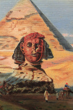 Lade das Bild in den Galerie-Viewer, Ölgemälde - Sphinx mit Pyramiden
